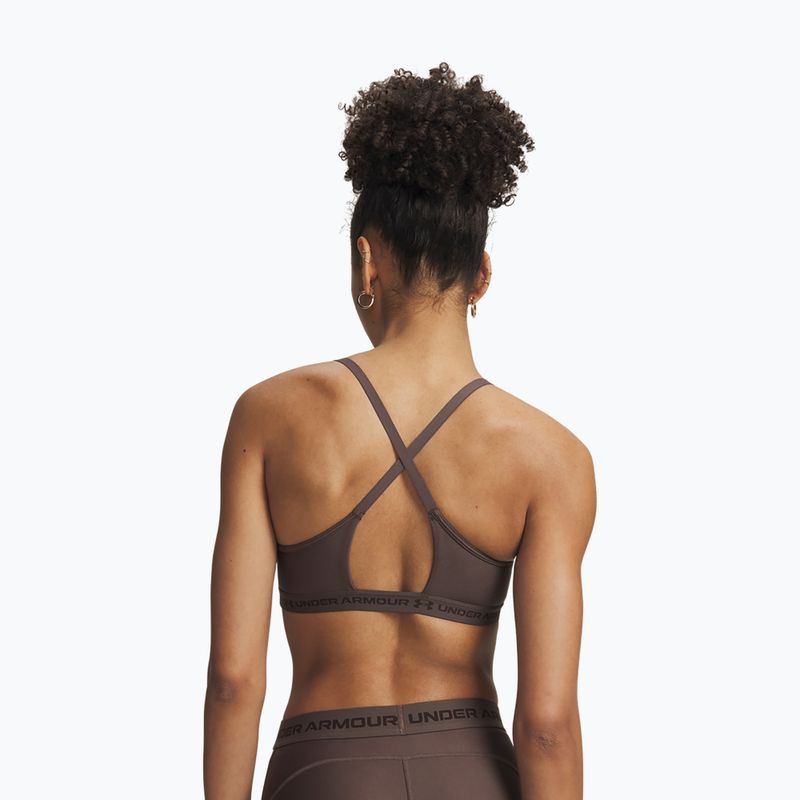 Sportovní podprsenka Under Armour Crossback Low peppercorn/kona brown 2