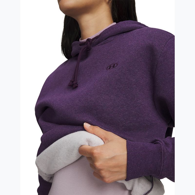 Dámská mikina Under Armour Rival Fleece Hoodie purple echo light heather/purple echo 3