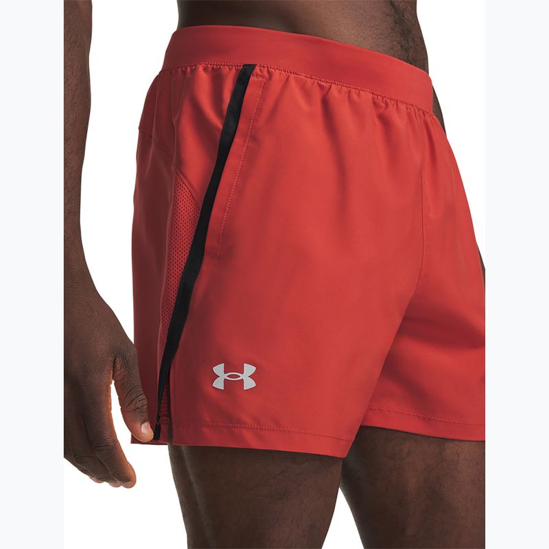 Pánské běžecké šortky Under Armour Launch 5" Shorts heritage red/black/reflective 4