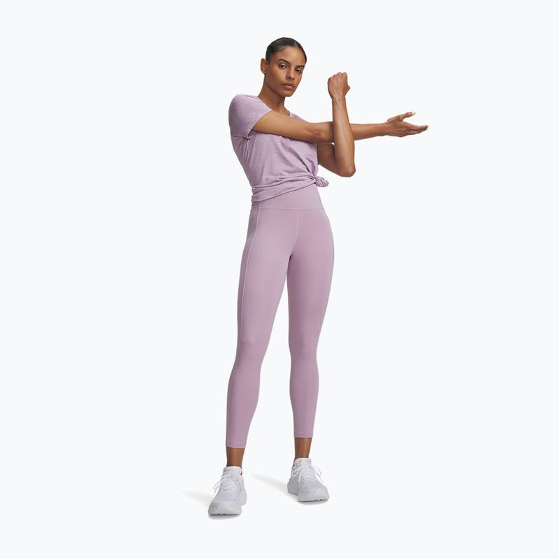 Dámské běžecké legíny Under Armour Velociti Ankle Tights mauve pink/reflective 2