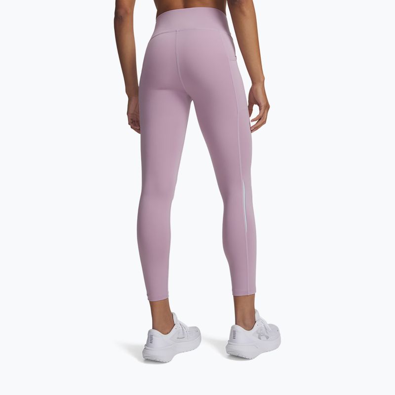 Dámské běžecké legíny Under Armour Velociti Ankle Tights mauve pink/reflective 3