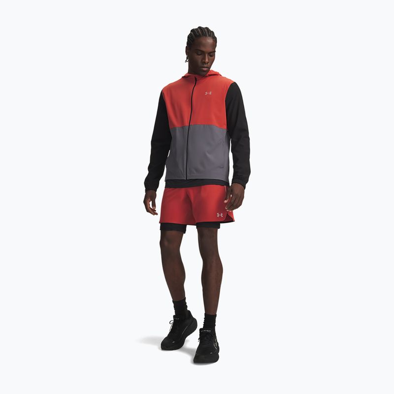 Pánské běžecké šortky Under Armour Velociti Pro 2IN1 Shorts heritage red/reflective 2