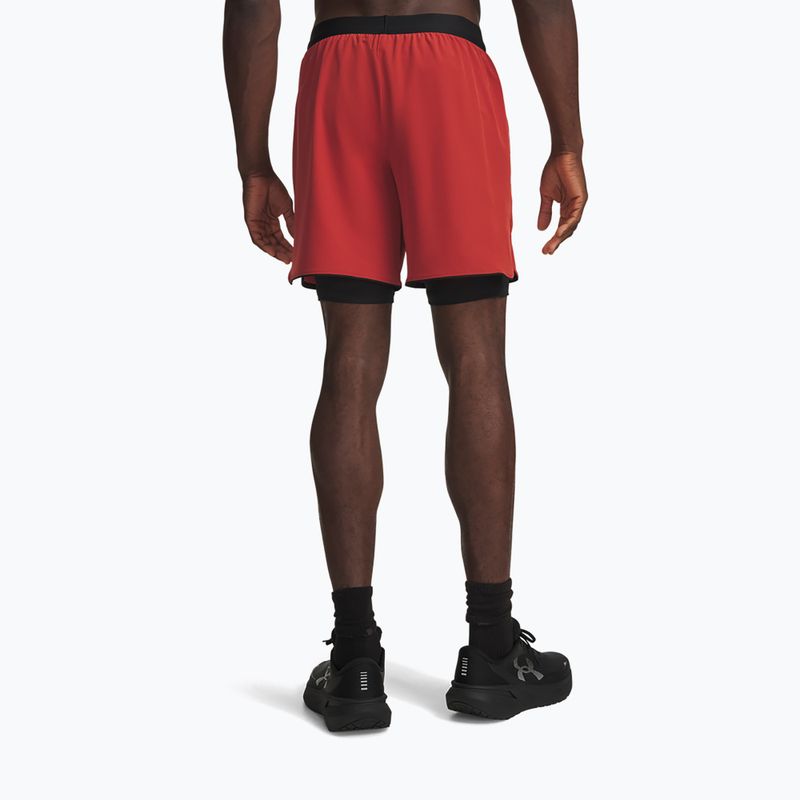 Pánské běžecké šortky Under Armour Velociti Pro 2IN1 Shorts heritage red/reflective 3