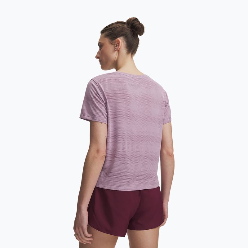 Dámské běžecké tričko Under Armour Velociti SS mauve pink/reflective 2