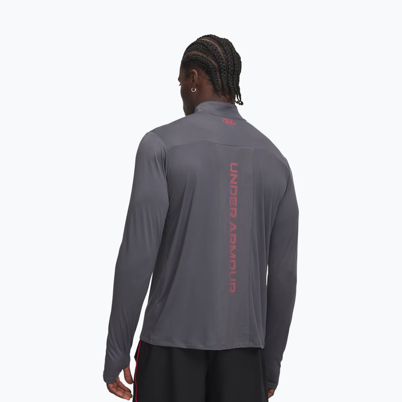 Pánská mikina Under Armour Tech Utility 1/4 Zip castlerock/racer red 2