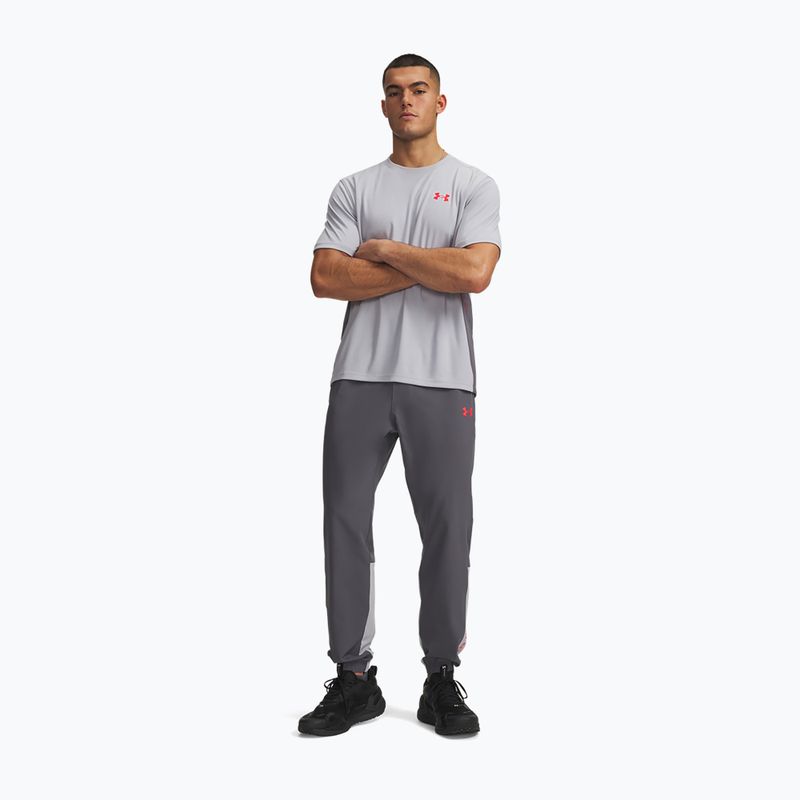 Pánské tréninkové kalhoty Under Armour Tech Utility Woven Pants castlerock/mod gray/racer red 2