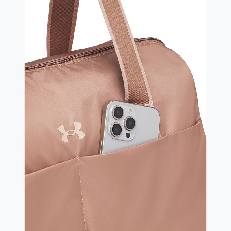Dámská tréninková taška Under Armour Studio Lite Duffle 26 l deep almond/bashful pink 4