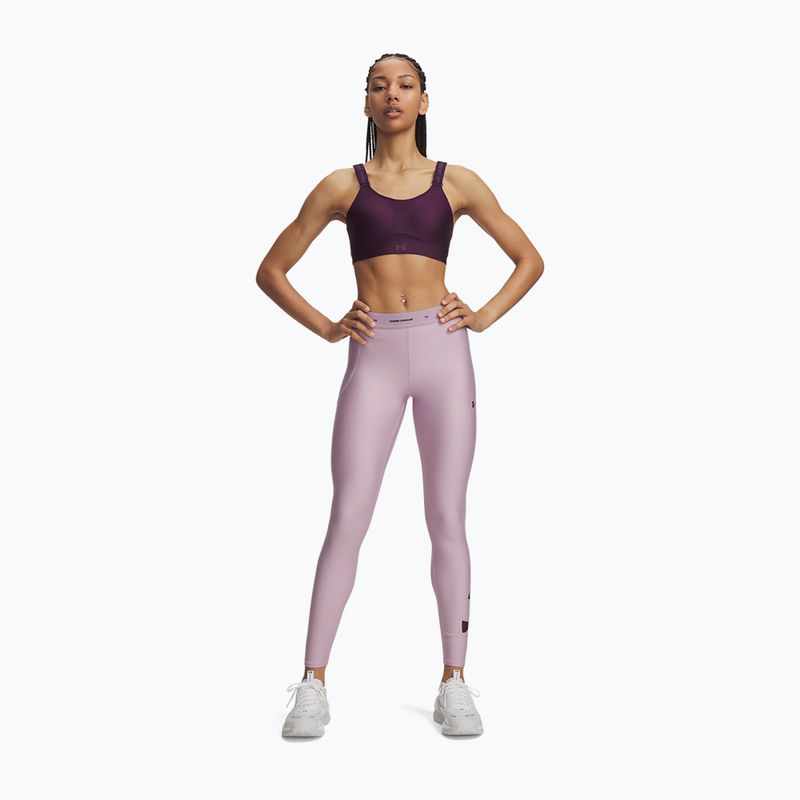 Dámské tréninkové legíny Under Armour HeatGear Novelty Leggings mauve pink/ox blood 2