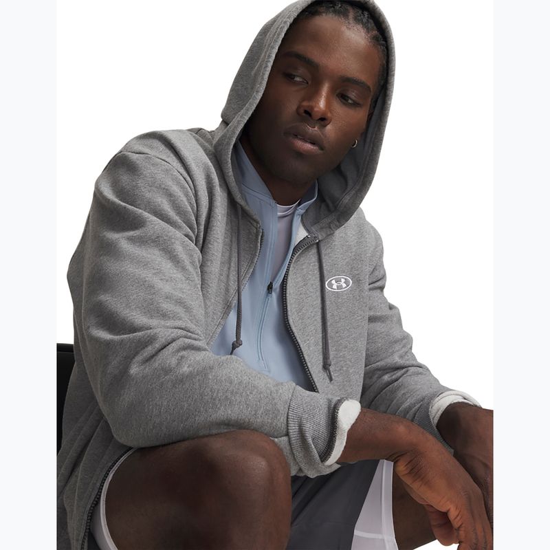 Pánská mikina Under Armour Rival Fleece Full Zip castlerock light heather/black 4