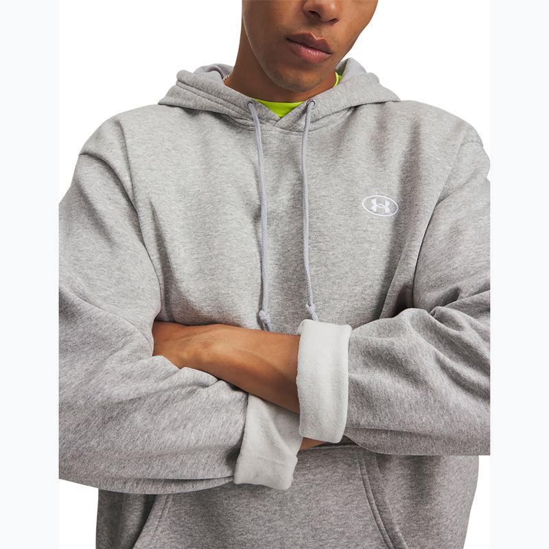 Pánská mikina Under Armour Rival Fleece Hoodie mod gray light heather/white 3