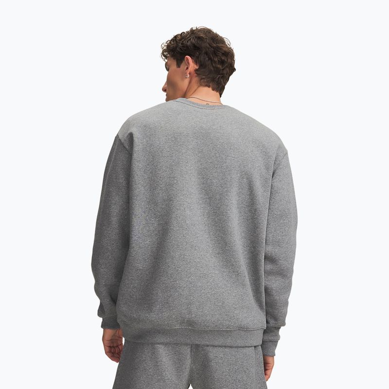 Pánská mikina Under Armour Rival Fleece Crew castlerock light heather/white 2