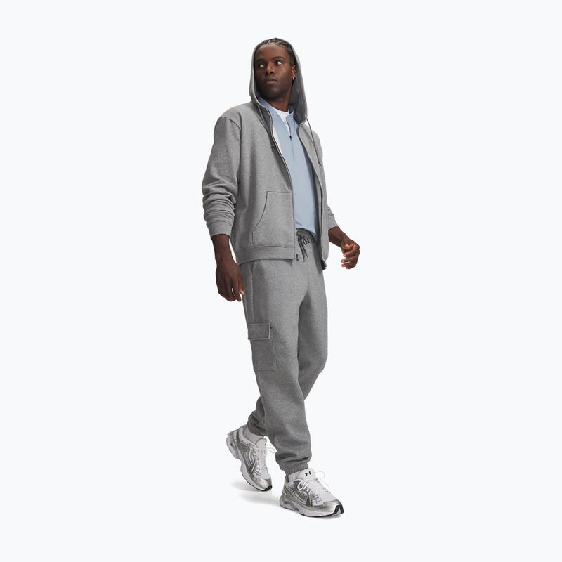 Pánské kalhoty Under Armour Rival Fleece Cargo castlerock light heather/white 2