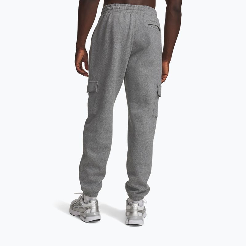 Pánské kalhoty Under Armour Rival Fleece Cargo castlerock light heather/white 3