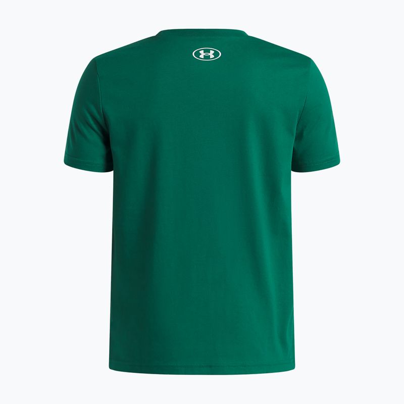 Dětské tričko Under Armour Sportstyle Left Chest campus ivy/white 2