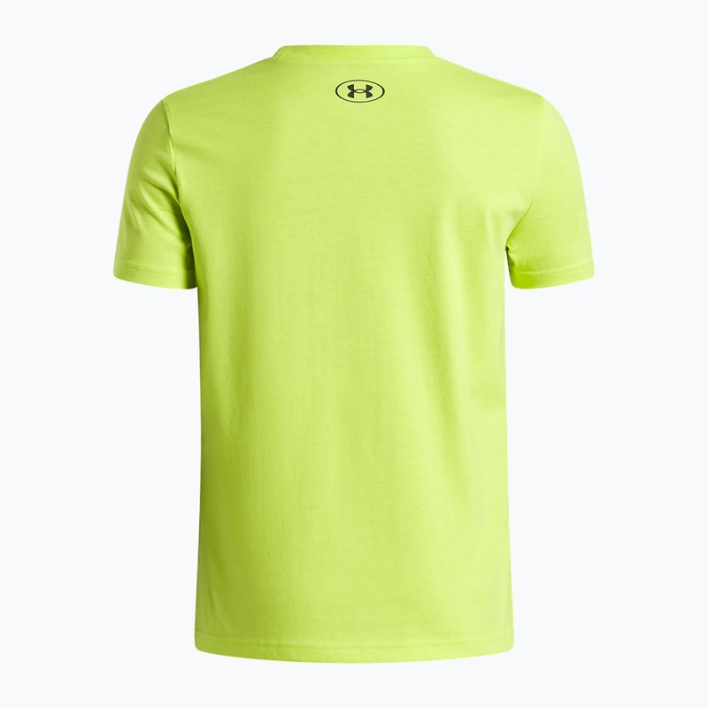 Dětské tričko Under Armour Sportstyle Left Chest green citrine/black 2