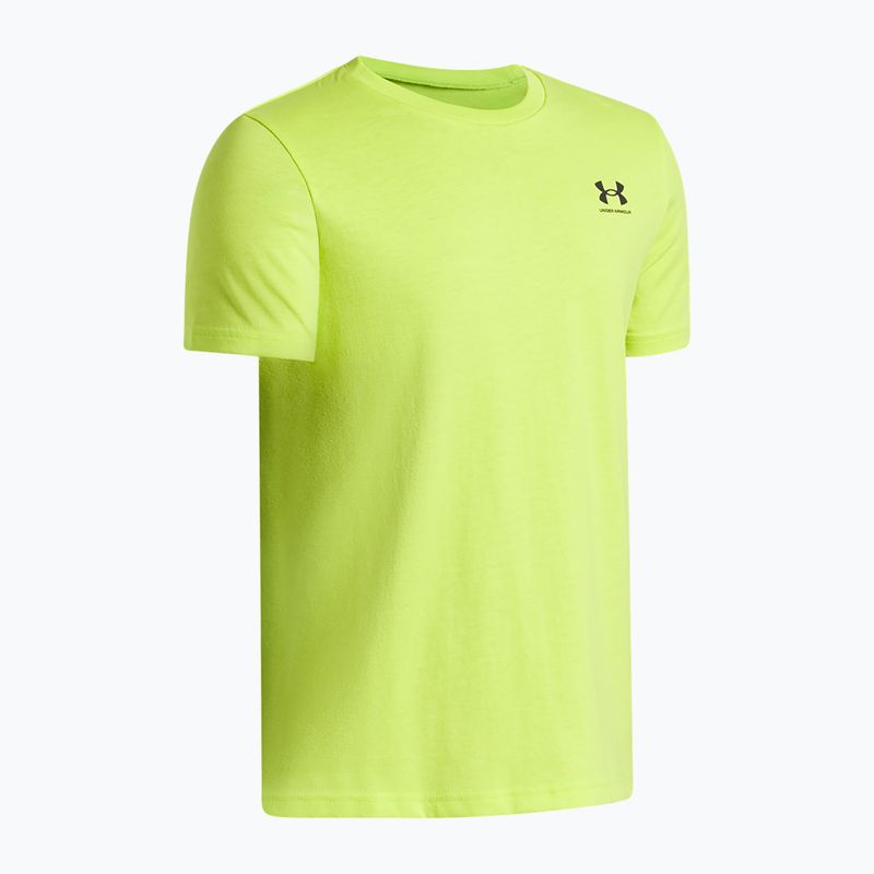 Dětské tričko Under Armour Sportstyle Left Chest green citrine/black 3
