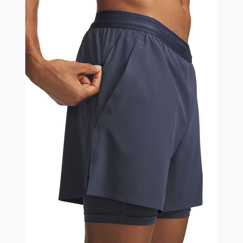 Pánské tréninkové šortky Under Armour Vanish Elite 2IN1 Shorts downpour gray/downpour gray 4