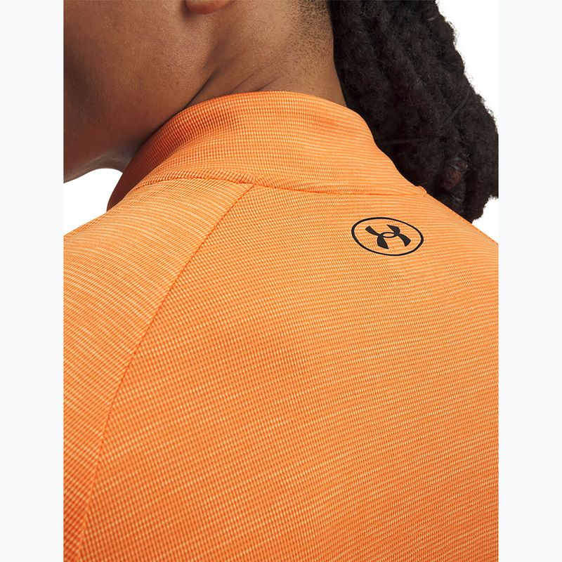 Pánská mikina Under Armour Tech Textured 1/2 Zip LS outrageous orange/black 3