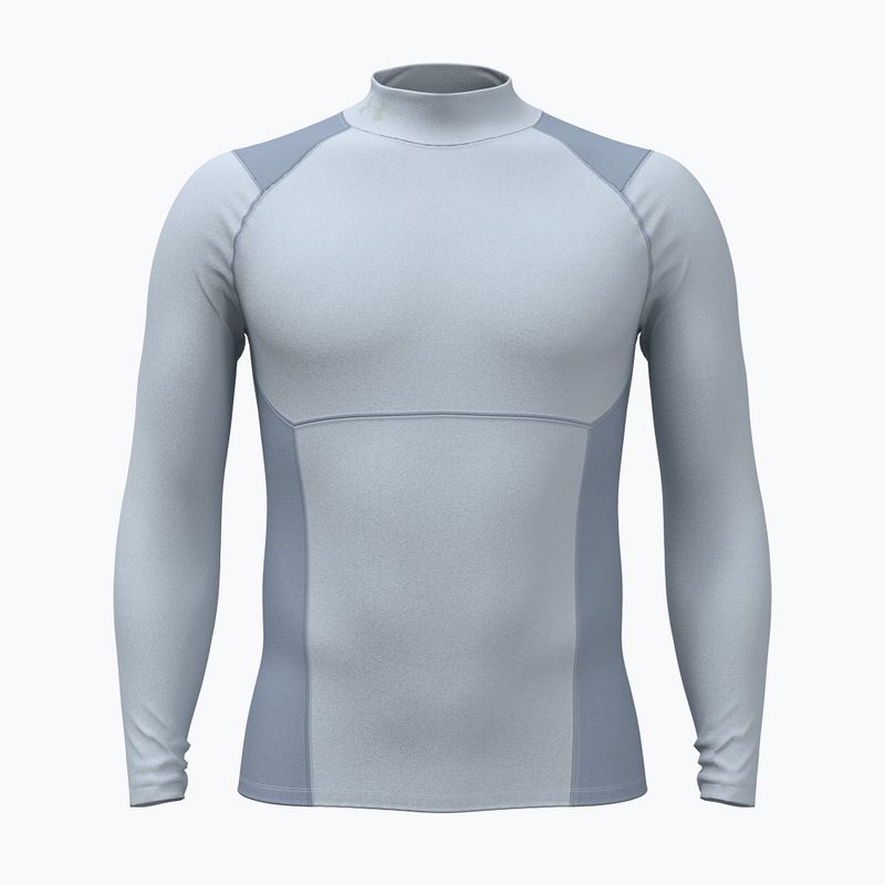 Pánské tréninkové tričko Longsleeve Under Armour Coldgear Elite Comp Mock blue fog/blue wind/reflective