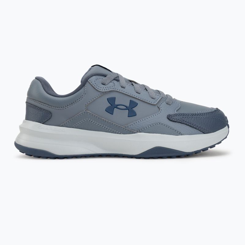 Pánské tréningové boty Under Armour Edge Leather gravel/blue fog/blackout navy 2