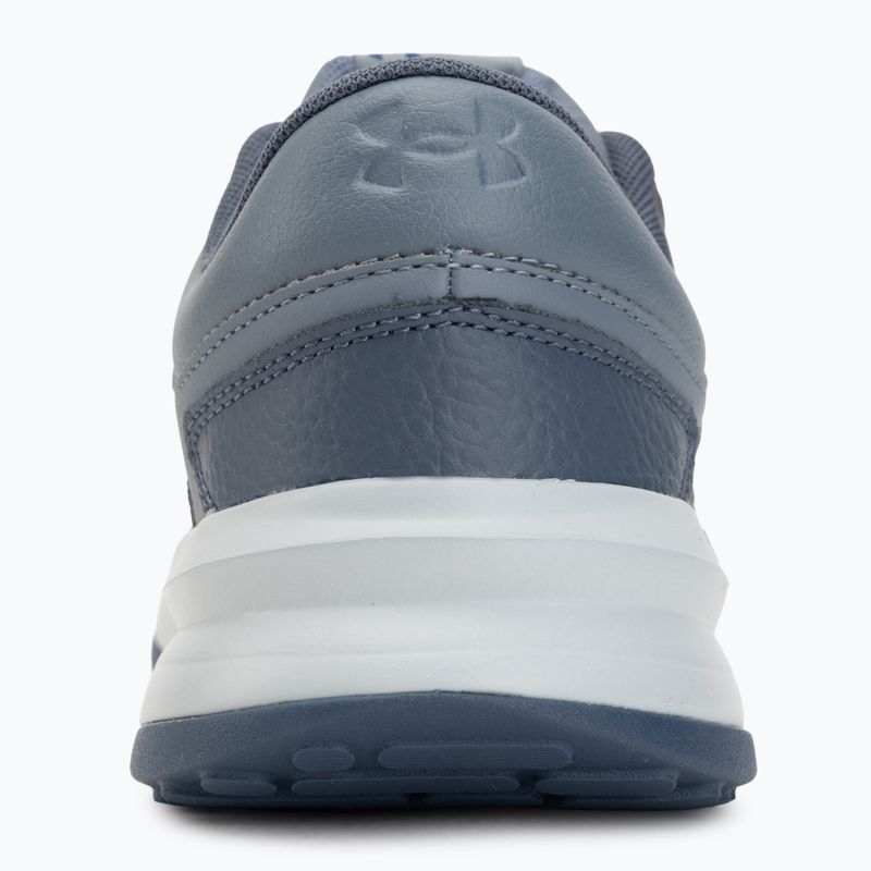 Pánské tréningové boty Under Armour Edge Leather gravel/blue fog/blackout navy 6