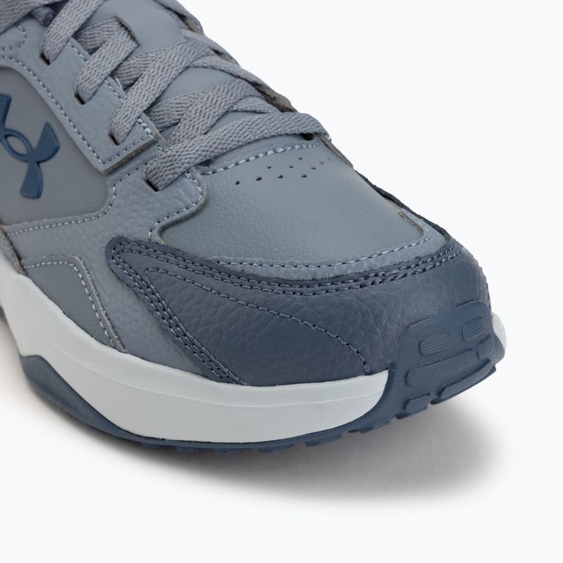 Pánské tréningové boty Under Armour Edge Leather gravel/blue fog/blackout navy 7