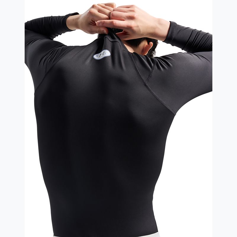 Pánské tréninkové tričko Longsleeve Under Armour Coldgear Elite Comp Mock ultimate black/ultimate black/reflective 5