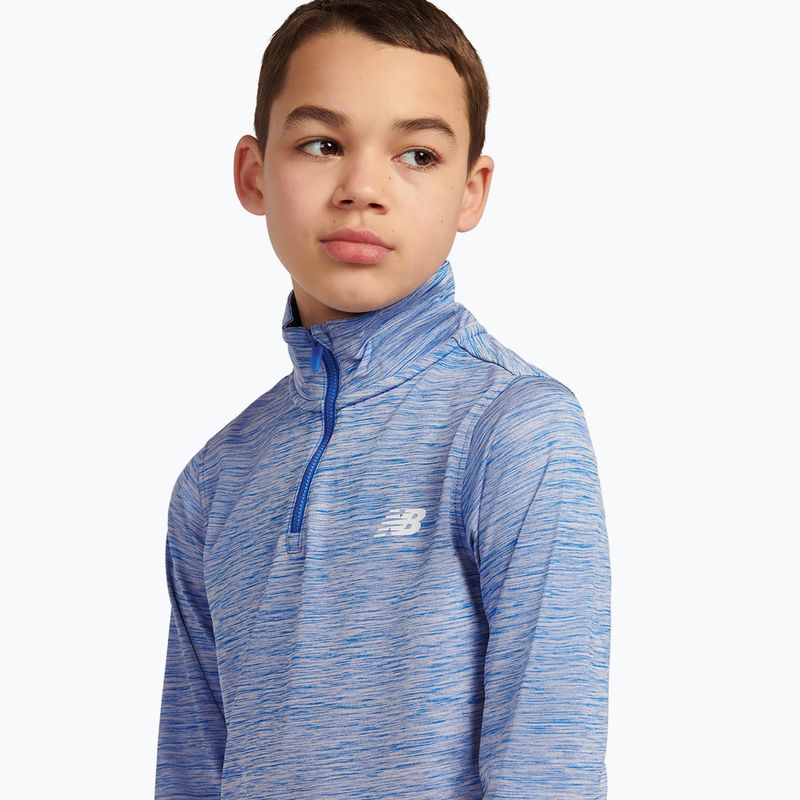 Dětská mikina New Balance Athletics Quarter Zip Funnel blue gemstone 5