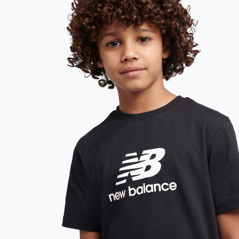 Dětská souprava New Balance Stacked Logo Tee & FT Short nb caviar 5