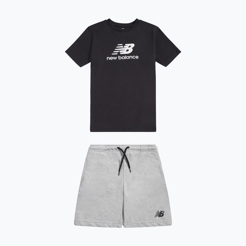 Dětská souprava New Balance Stacked Logo Tee & FT Short nb caviar 8