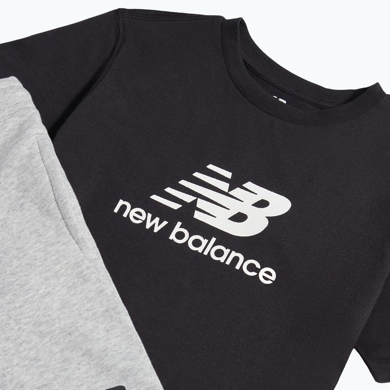 Dětská souprava New Balance Stacked Logo Tee & FT Short nb caviar 10