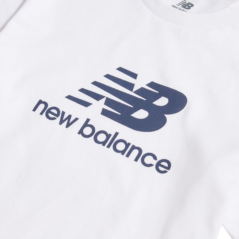 Dětská souprava New Balance Stacked Logo Tee & FT Short nb bright white 11