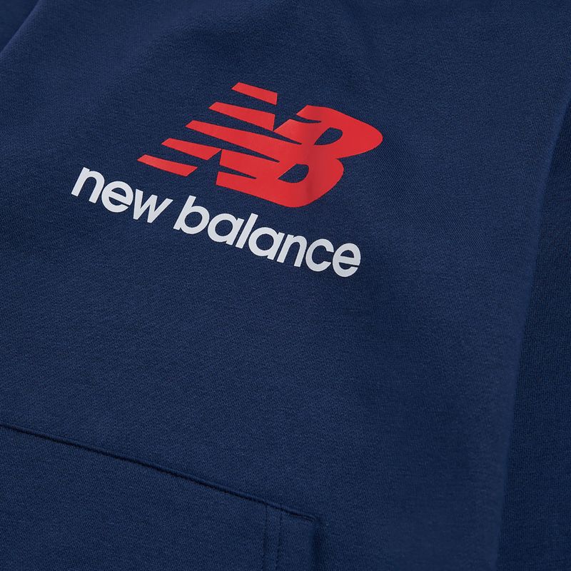 Dětská mikina New Balance BB Stacked Logo Hoodie nb navy 3