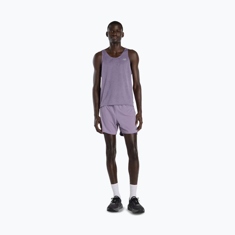 Pánské tričko New Balance Singlet Athletics candied violet heather 2