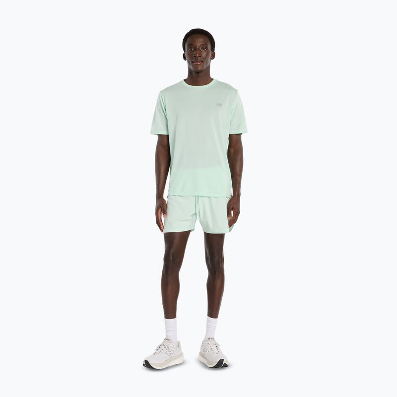Pánské tričko New Balance Athletics Run cosmic jade heather 2