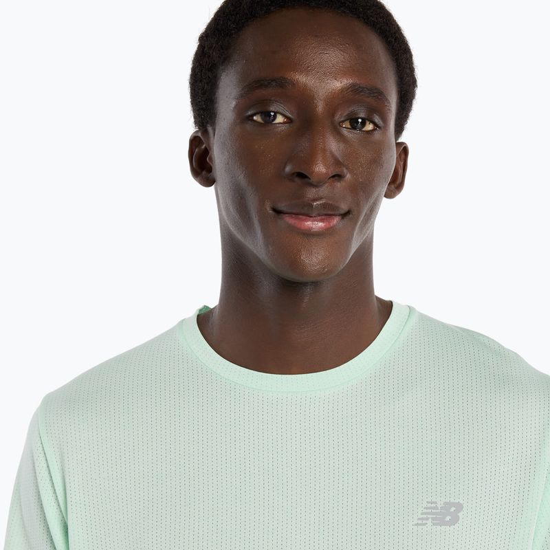 Pánské tričko New Balance Athletics Run cosmic jade heather 5