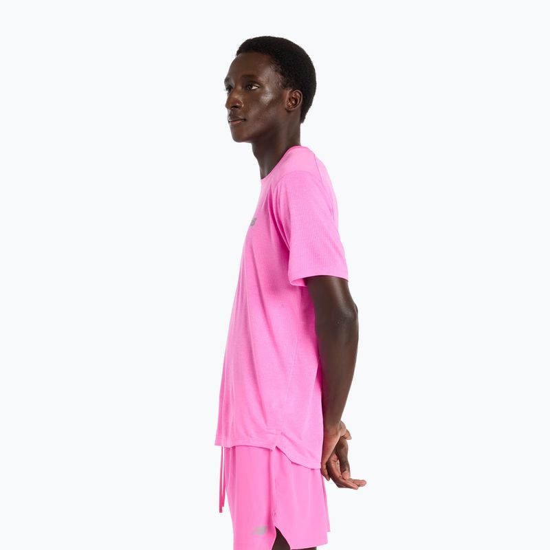 Pánské tričko New Balance Athletics Run pink heat heather 4