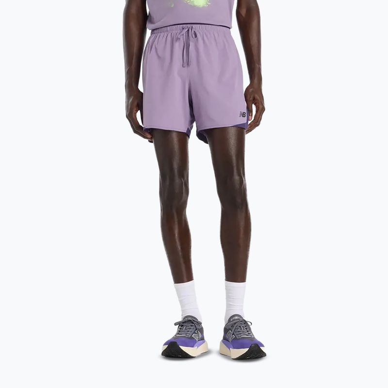 Pánské běžecké šortky New Balance Run Essentials 5" candied violet