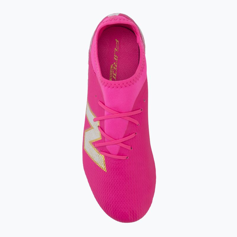 Dětské kopačky New Balance Furon Team V8 FG pink heat/sea salt/gold metallic 5