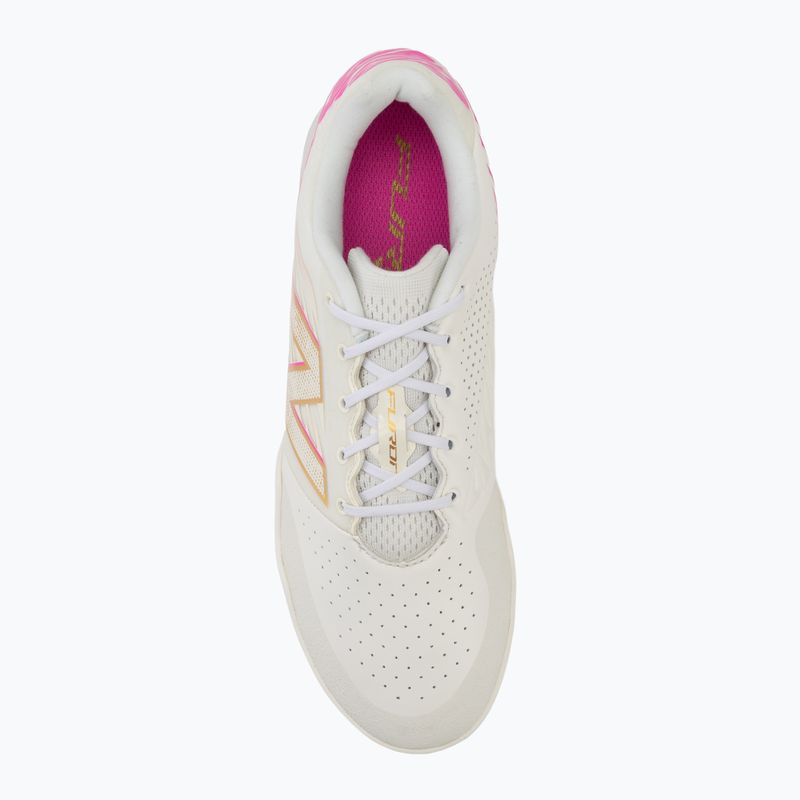 Kopačky New Balance Furon Pro V8 IN pink heat/sea salt/gold metallic 5