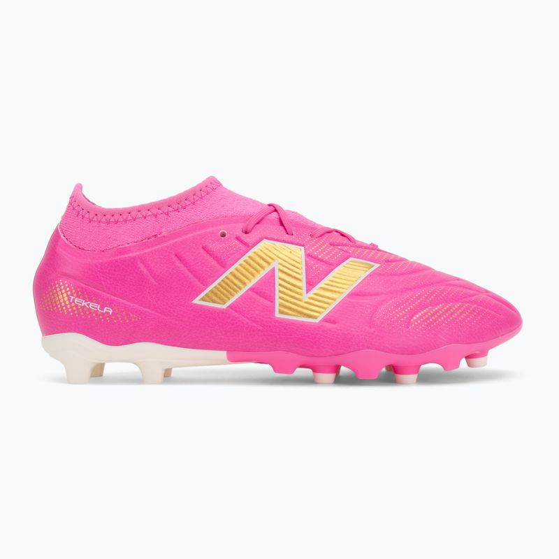 Dětské kopačky New Balance Tekela Team V5 pink heat/metallic gold/pink satin 2