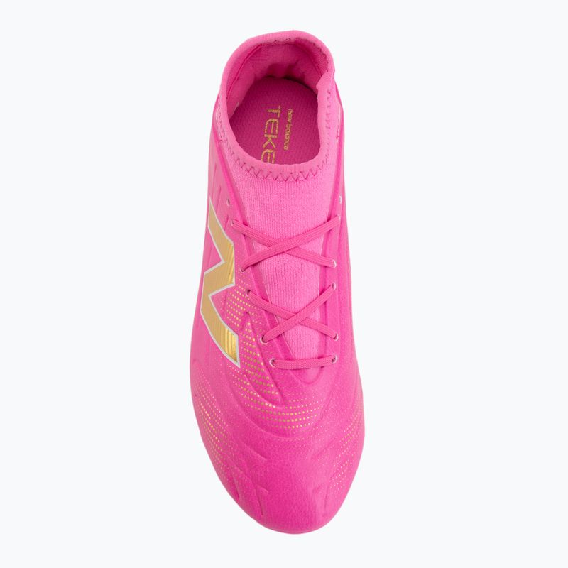 Dětské kopačky New Balance Tekela Team V5 pink heat/metallic gold/pink satin 5