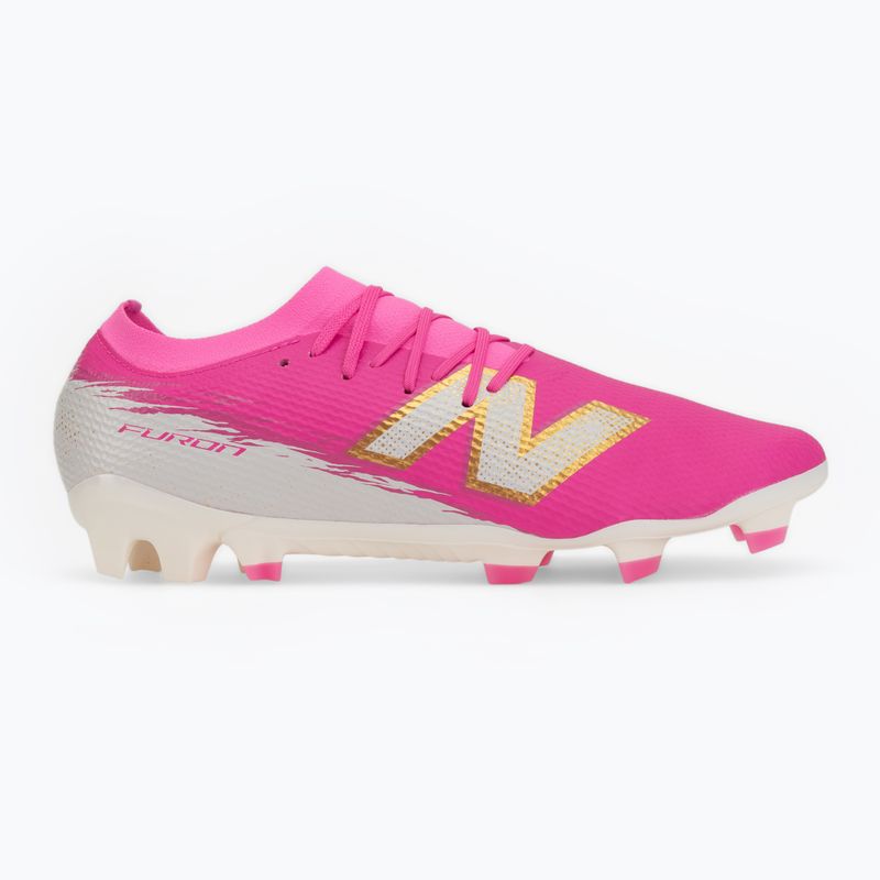 Kopačky New Balance Furon Team V8 FG pink heat/sea salt/gold metallic 2