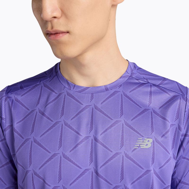 Pánské tričko New Balance Essentials Printed T electric purple 4