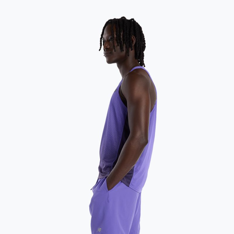 Pánské běžecké tričko New Balance Viz-Tech Singlet electric purple 3