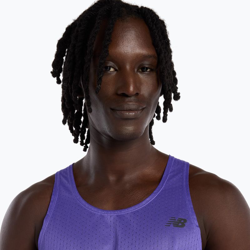 Pánské běžecké tričko New Balance Viz-Tech Singlet electric purple 4