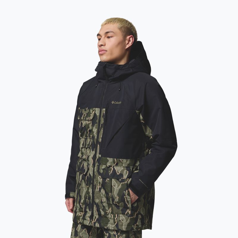 Pánská snowboardová bunda Columbia Coreshot Print greenscape treebark print/black 4