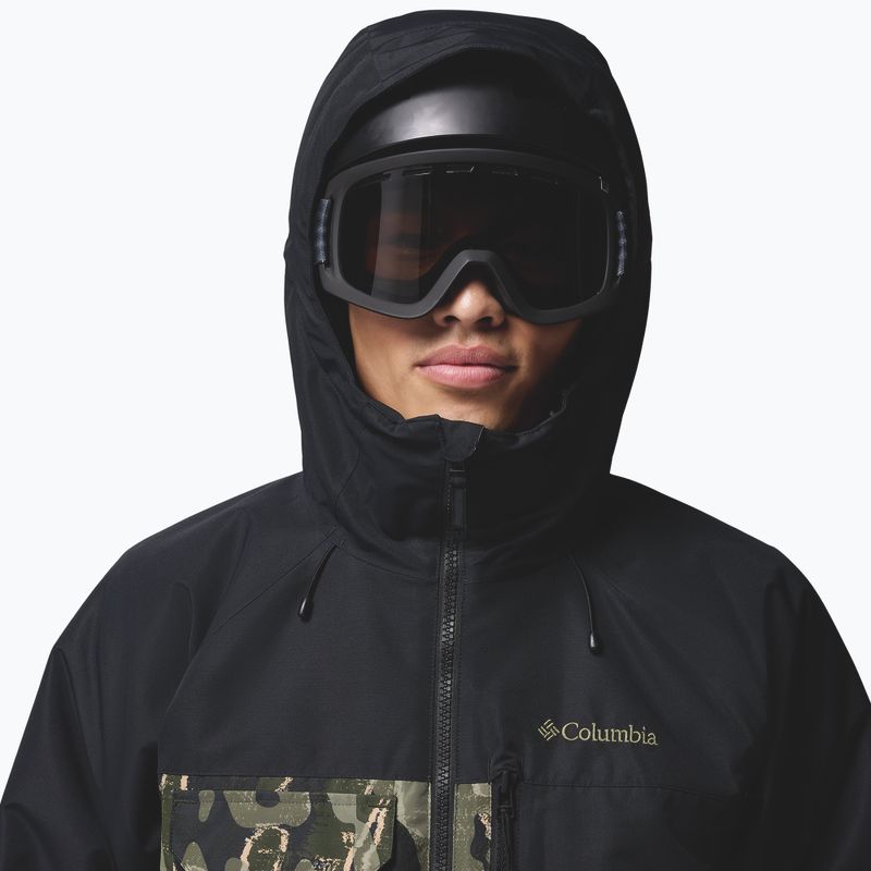 Pánská snowboardová bunda Columbia Coreshot Print greenscape treebark print/black 5