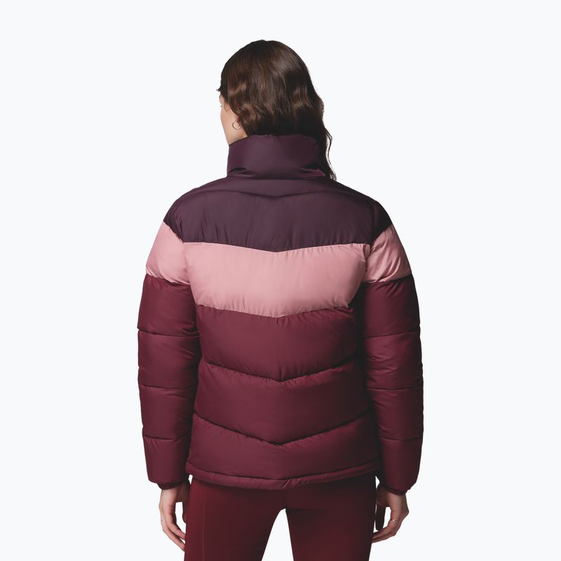 Dámská zateplená bunda Columbia Puffect II Colorblock rich wine/eraser pink/moonvista 3
