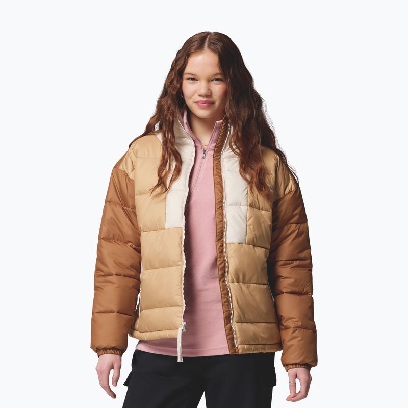 Dámská zateplená bunda Columbia Pike Lake canoe/camel brown/dark stone 5